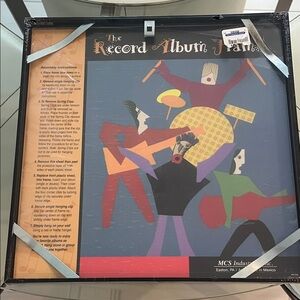 The Record Album Art Framed Abstract Band Print - Navy & Multicolor